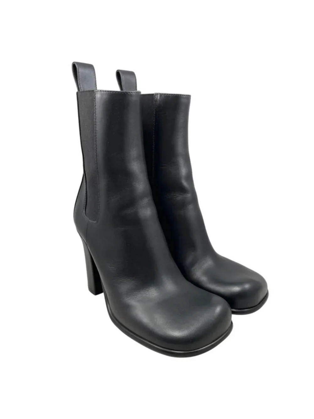Bottega Veneta Short Boots Side Gore 37 Leather Black